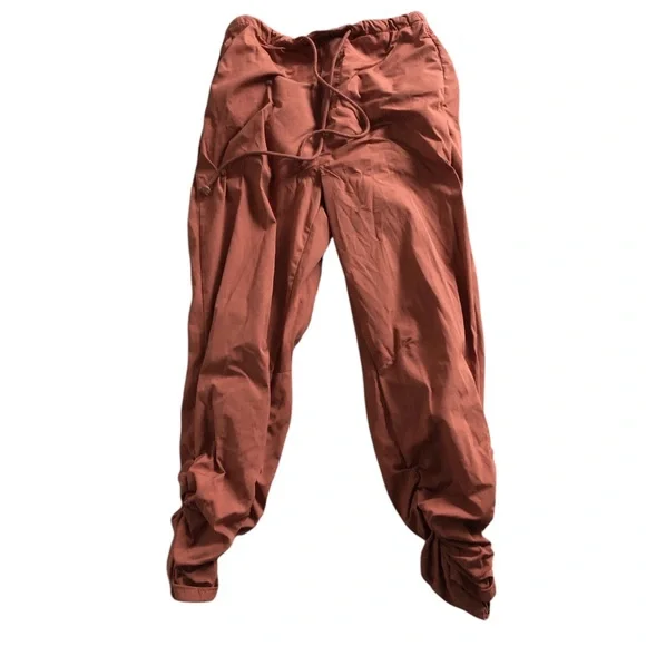 Free People drawstring cotton parachute pants sz  XS coral 🪸 - Picture 6 of 9